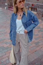 Load image into Gallery viewer, Bobbi Side Pocket Denim Shacket - Indigo

