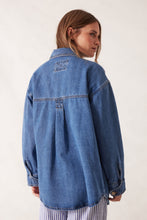 Load image into Gallery viewer, Bobbi Side Pocket Denim Shacket - Indigo
