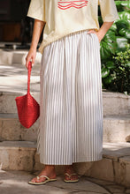 Load image into Gallery viewer, Florence Maxi Skirt -winter white true navy stripe
