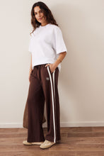 Load image into Gallery viewer, Gigi Wide Leg Terry Track pant - Chocolate
