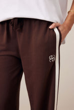 Load image into Gallery viewer, Gigi Wide Leg Terry Track pant - Chocolate
