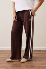 Load image into Gallery viewer, Gigi Wide Leg Terry Track pant - Chocolate
