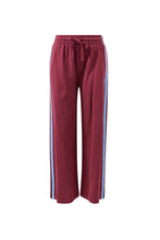 Load image into Gallery viewer, Gigi Wide Leg Terry Track pant - Washed Burgundy
