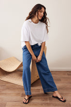 Load image into Gallery viewer, ANDIE WIDE LEG DRAWSTRING PANT - FRESH INDIGO
