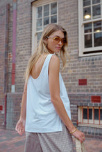 Load image into Gallery viewer, Bloom Slouchy Scoop Tank - White
