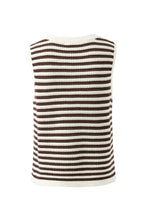 Load image into Gallery viewer, Maddy Mesh Knit Tank - brunette stripe
