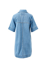 Load image into Gallery viewer, Bonnie Relaxed Shirt Dress -Vintage Blue
