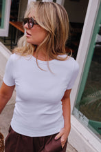 Load image into Gallery viewer, LUELLA RIB TEE - WHITE
