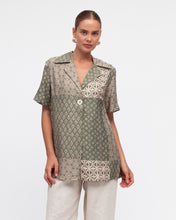 Load image into Gallery viewer, Siena Patchwork Button-Up Shirt
