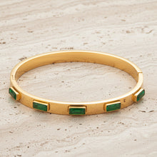 Load image into Gallery viewer, Emerald Radience – 18K Gold Plated Bracelet
