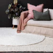 Load image into Gallery viewer, Vincent White Wash Jute: Oversized mat
