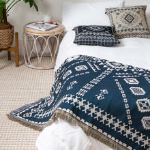 Load image into Gallery viewer, &#39;Blue Moon&#39; Woven Picnic Rug/Throw: Regular 130x160cm
