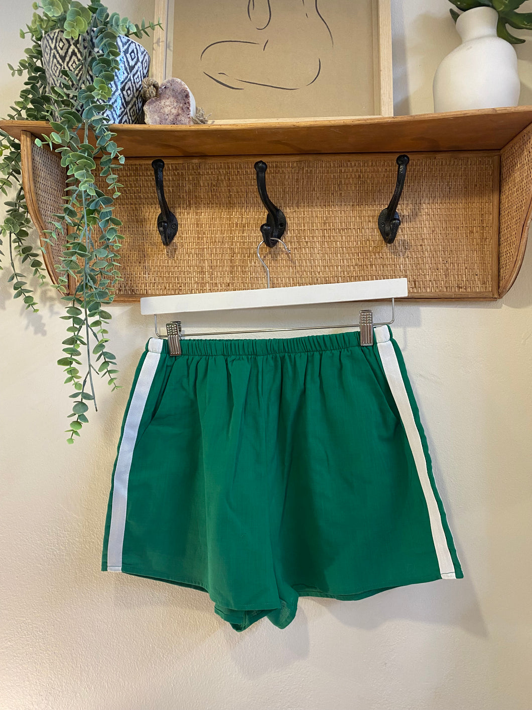 Green racer shorts