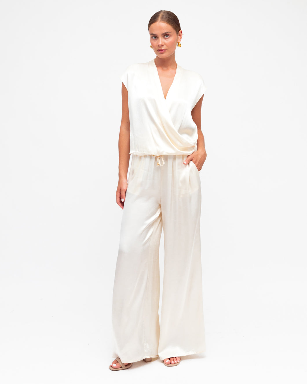 Serena Relaxed White Pants