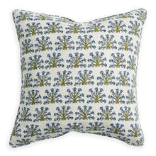Load image into Gallery viewer, Samode Moss Azure linen cushion
