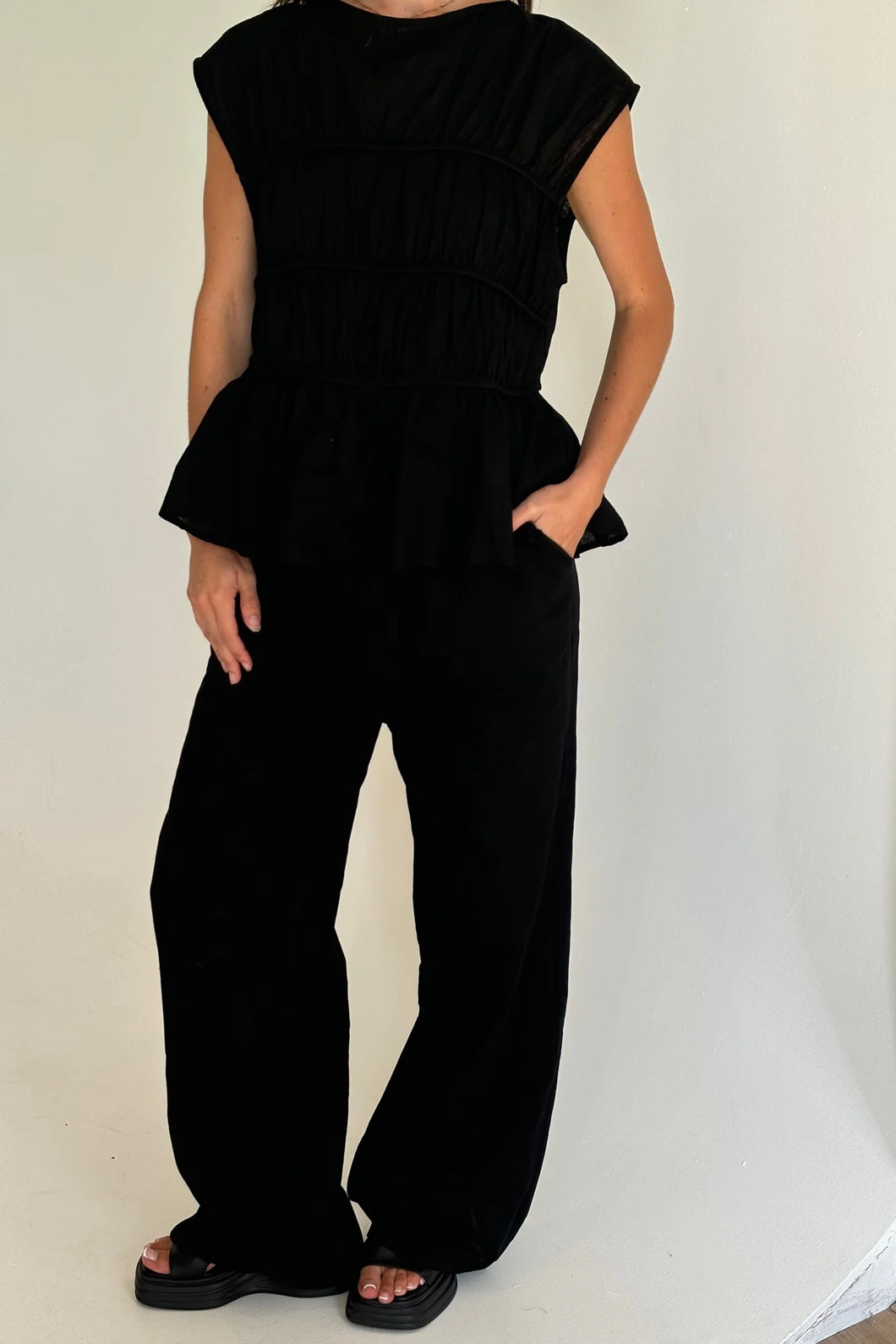 Harper Wide-Leg Pants – Black