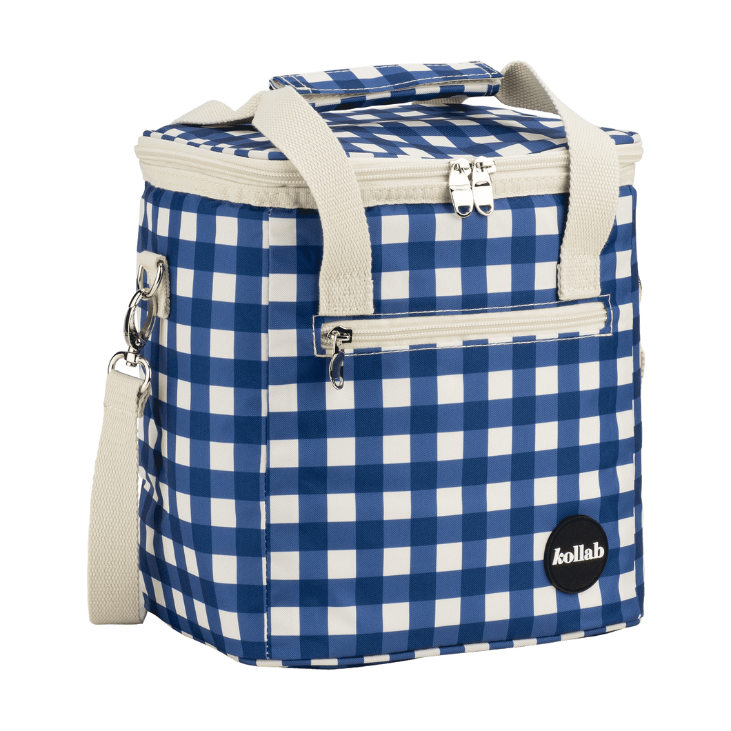 Mini Cooler Blue Check