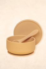 Load image into Gallery viewer, Silicone Suction Bowl with lid + Spoon Set - Outlet: Sage
