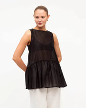 Load image into Gallery viewer, Sia Sheer Peplum Top
