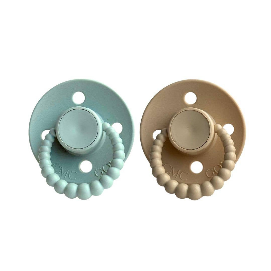 CMC 'Bubble' Dummies Sage + Almond: Size 3