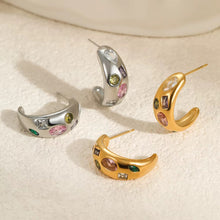 Load image into Gallery viewer, Gemstone Hoops
