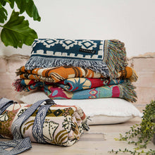 Load image into Gallery viewer, &#39;Blue Moon&#39; Woven Picnic Rug/Throw: Regular 130x160cm
