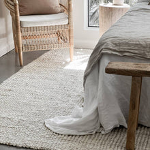 Load image into Gallery viewer, Vincent White Wash Jute: Oversized mat
