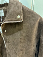 Load image into Gallery viewer, Suede Bomber Jacket – Chocolate
