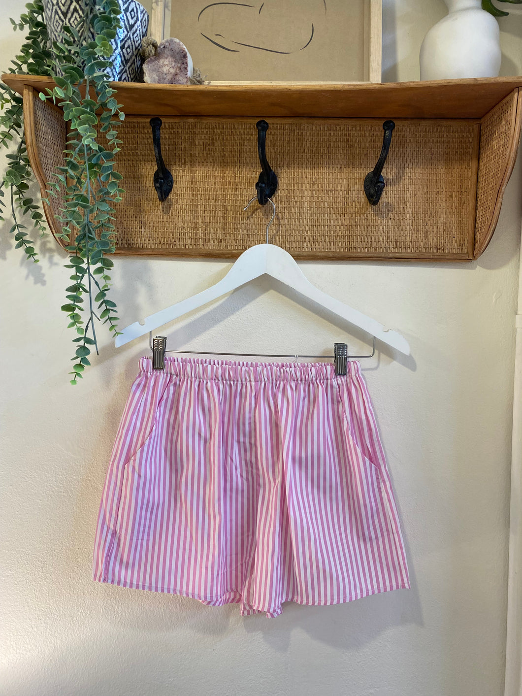 Pink Striped Shorts