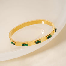 Load image into Gallery viewer, Emerald Radience – 18K Gold Plated Bracelet
