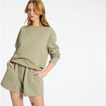 Load image into Gallery viewer, Status Anxiety - Could be nice - women&#39;s classic crew / washed sage
