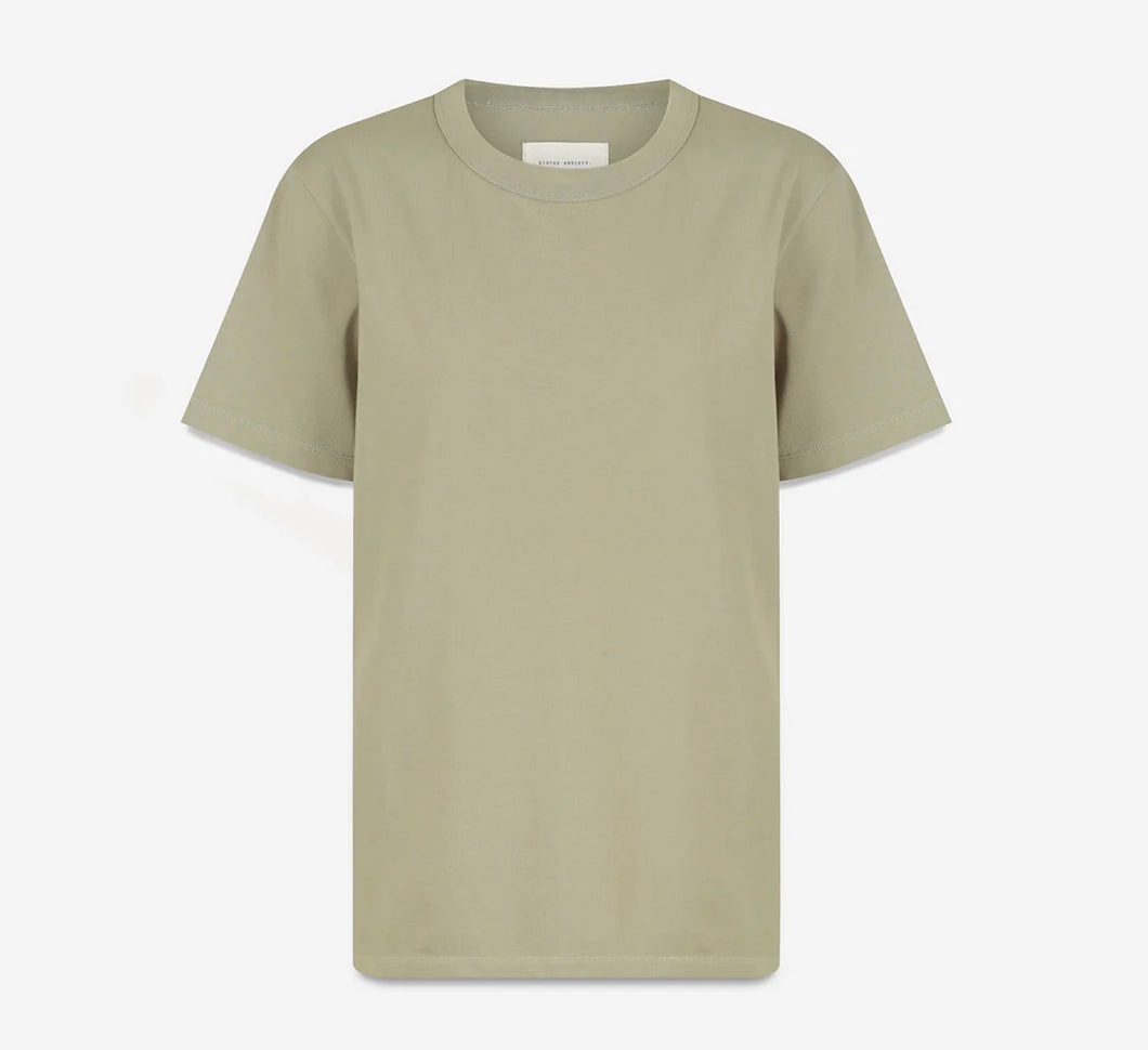 Status Anxiety - feels right - women's tee / washed sage