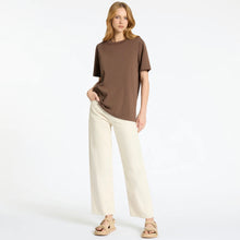 Load image into Gallery viewer, Status Anxiety - feels right - women&#39;s tee / coffee
