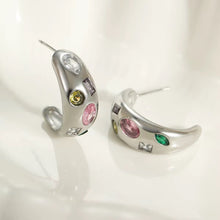 Load image into Gallery viewer, Gemstone Hoops
