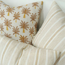 Load image into Gallery viewer, Jaipur Block Printed Linen Cushion 55cm - Palm Tree
