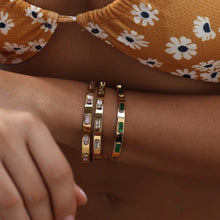 Load image into Gallery viewer, Emerald Radience – 18K Gold Plated Bracelet
