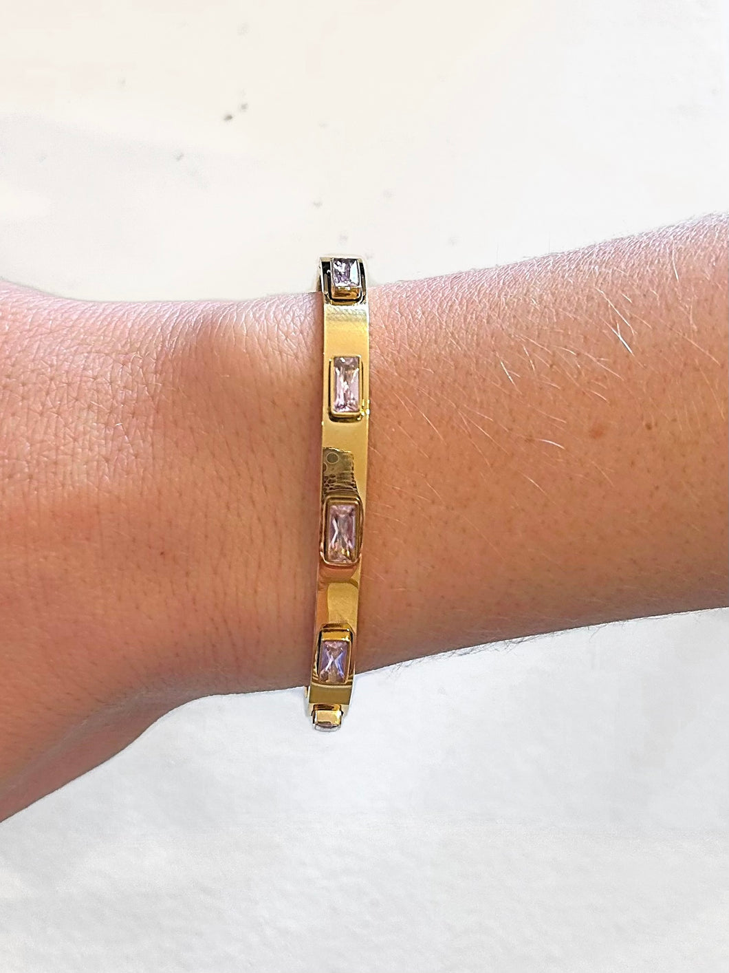 Blush Radiance – 18K Gold Plated Bracelet