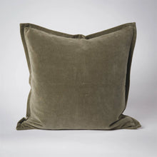 Load image into Gallery viewer, Evelyn Velvet Cushion - Olive
