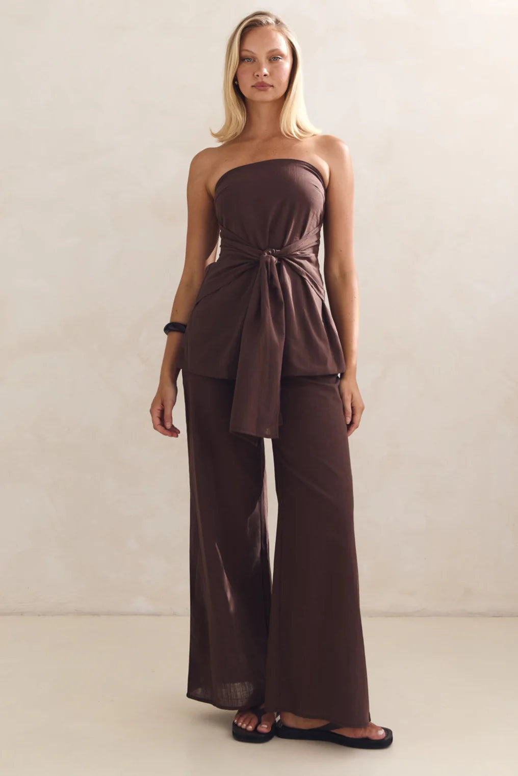 Strapless Tie-Front Set