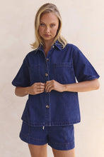 Load image into Gallery viewer, Denim Shirt &amp; Short Set - Indigo

