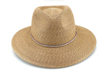 Load image into Gallery viewer, CAMILLE RAFFIA BRAID FEDORA - NATURAL/PINK

