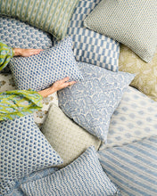 Load image into Gallery viewer, Mashru Celadon Moss Linen Cushion
