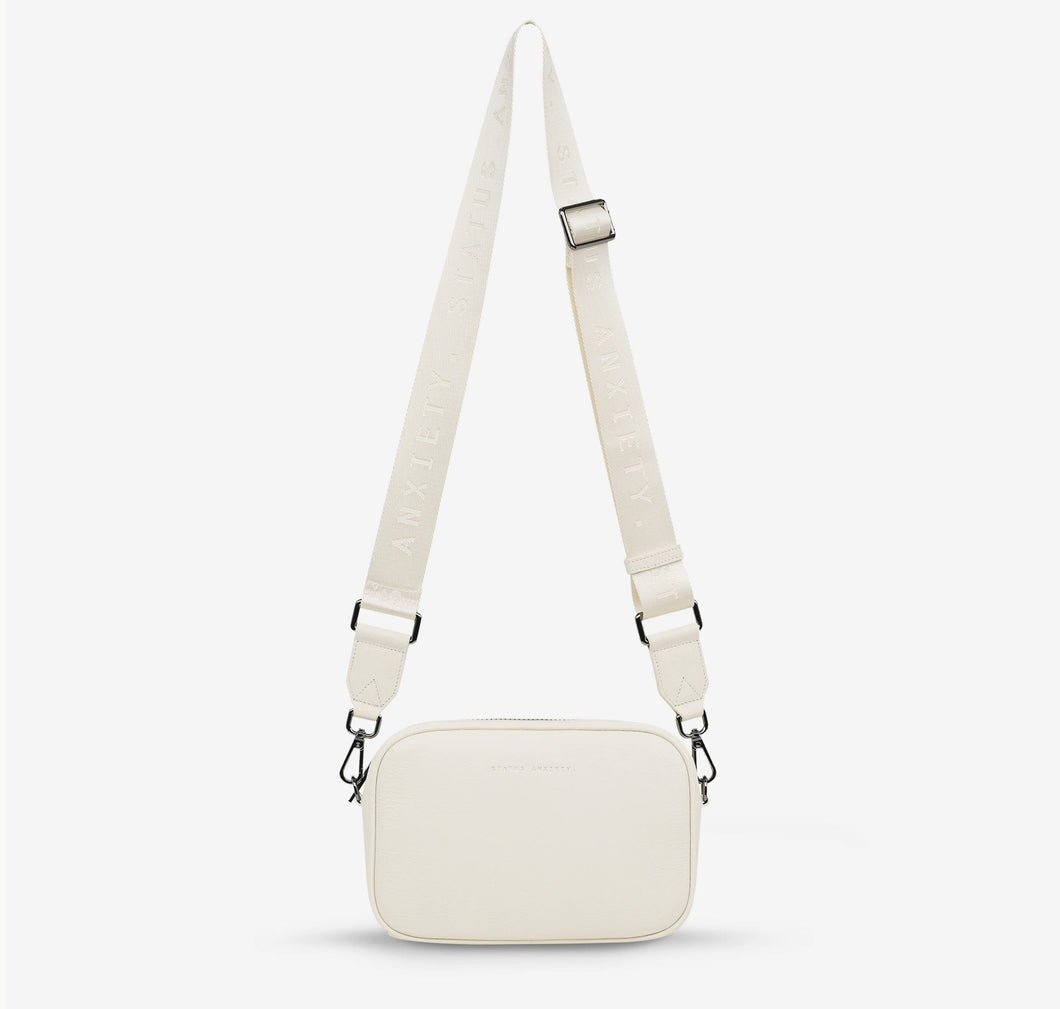 Plunder Bag With Webbed Strap - Chalk