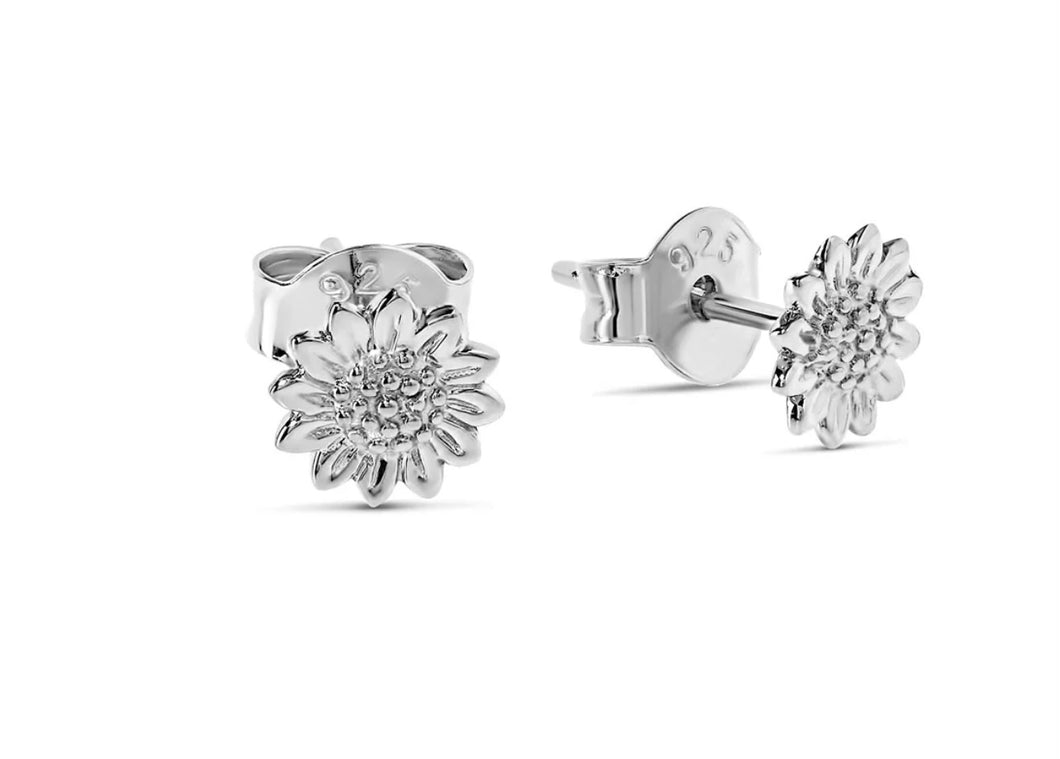 Sterling Silver Delicate Sunflower Studs