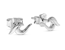 Load image into Gallery viewer, Sterling Silver Dainty Wave Studs
