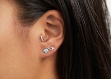 Load image into Gallery viewer, Sterling Silver Dainty Wave Studs
