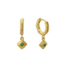 Load image into Gallery viewer, Green Onyx Huggies
