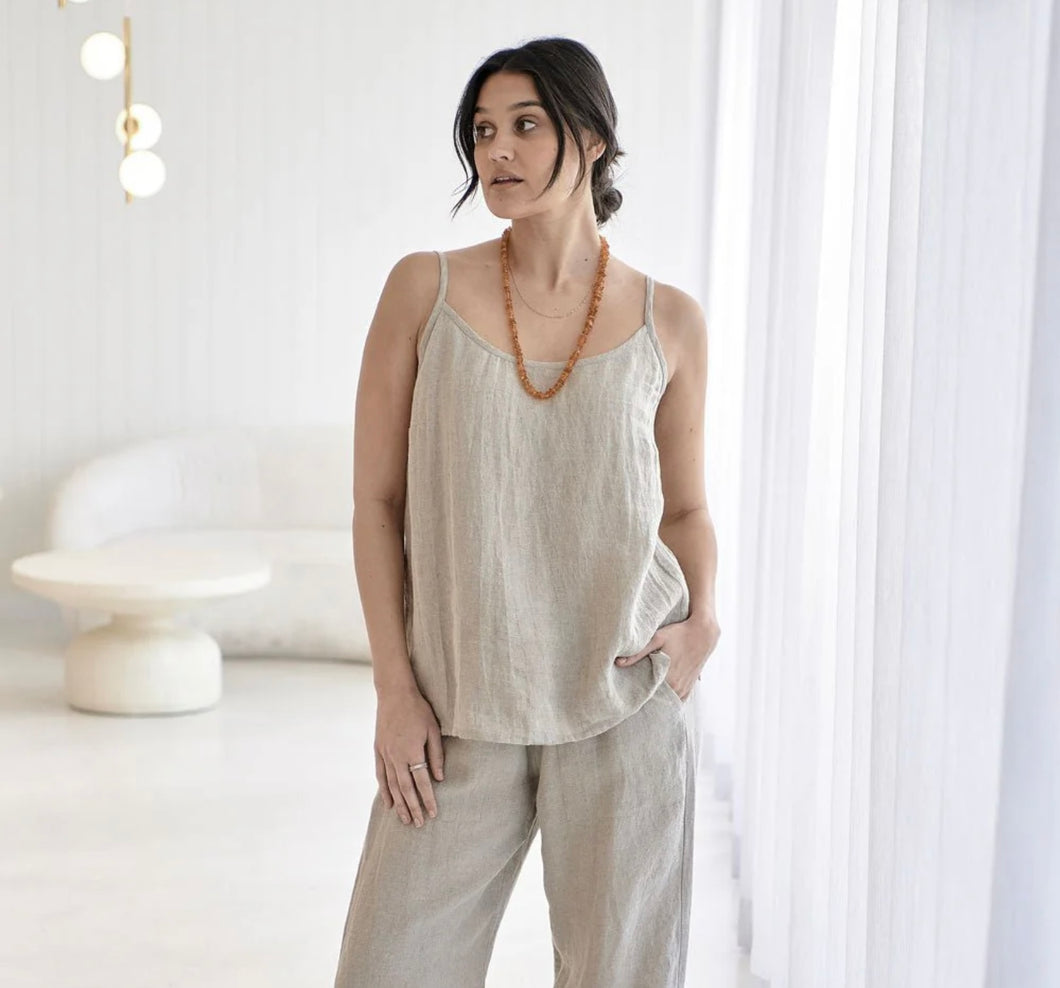 Fundamental Linen Cami - Natural