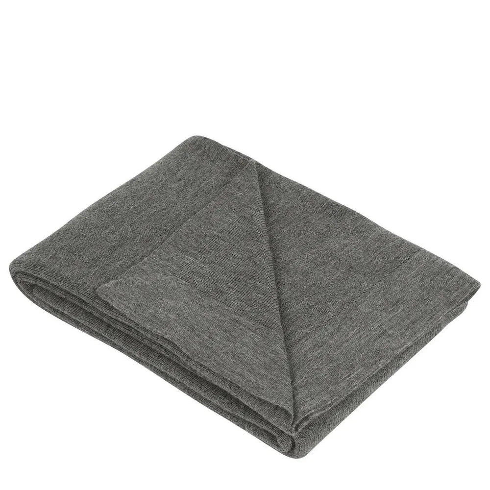 LANCASTER WOOL THROW GREY MARLE 130X230CM