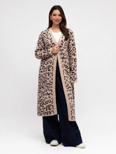 Load image into Gallery viewer, LEOPARD OVERSIZED LONGLINE KNIT CARDIGAN
